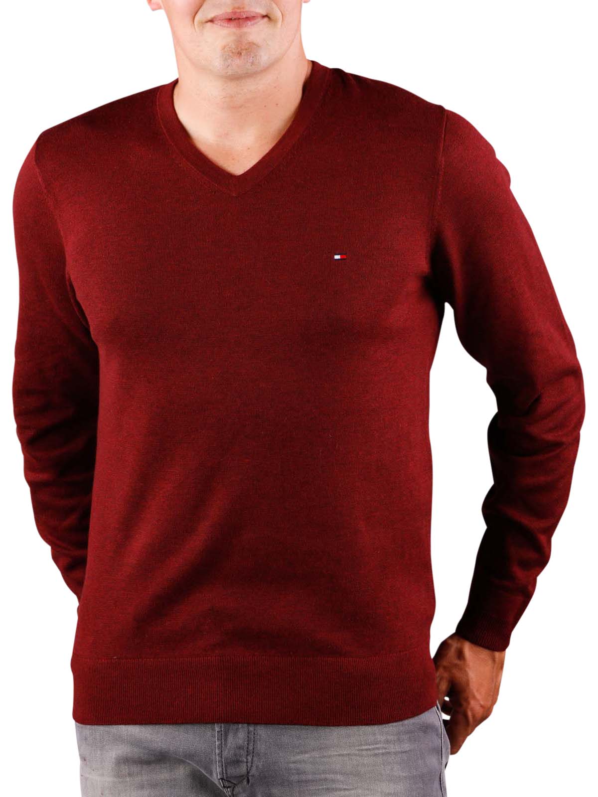 tommy hilfiger burgundy sweatshirt